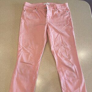 Pink denim pants